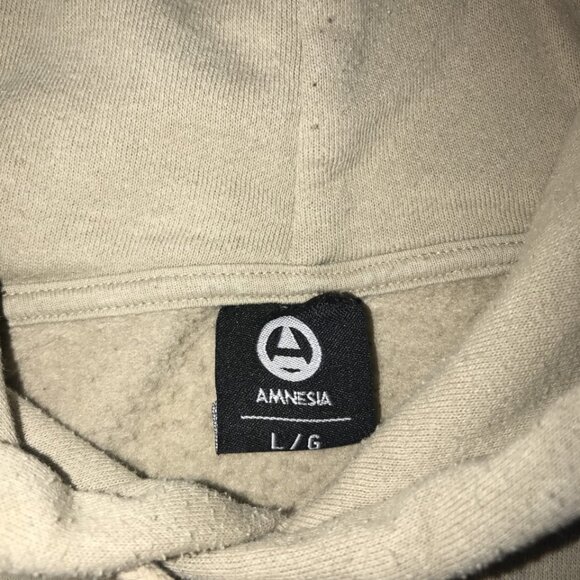 Amnesia Taupe Distressed Pullover Hoodie - Picture 2 of 2